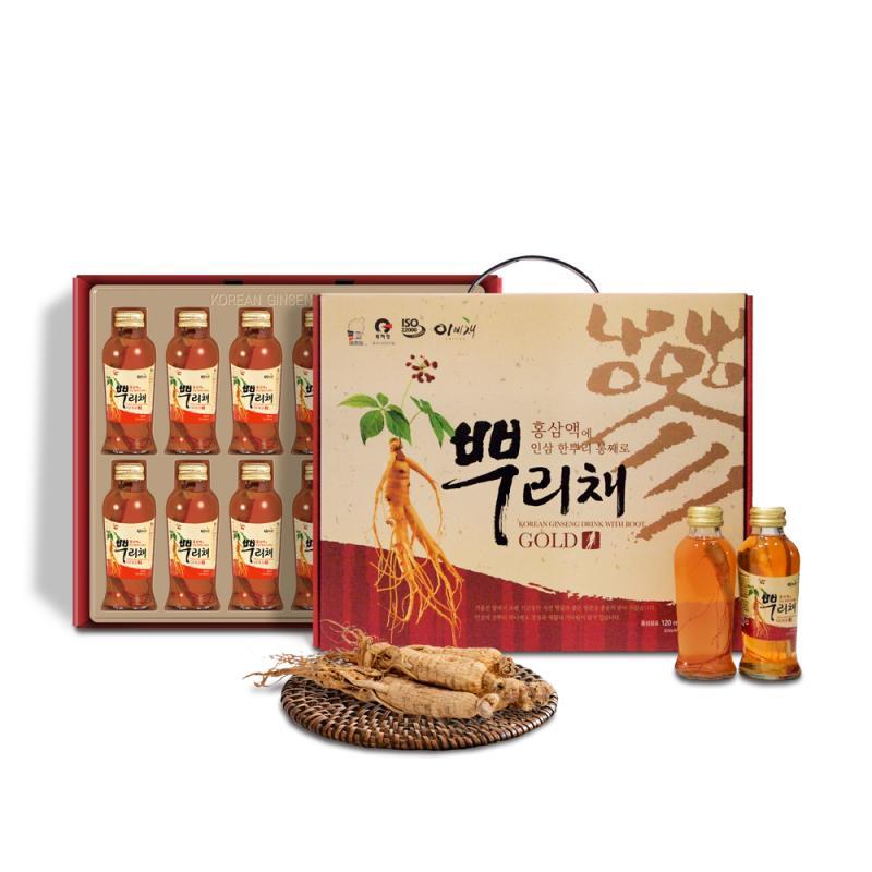 [이비채] 홍삼액에 인삼이 뿌리채 120ml×12병